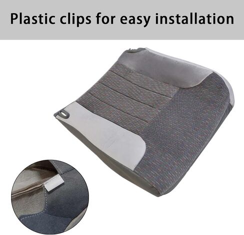 SecosAutoparts Driver Side Bottom Replacement Cloth Seat Cover Gray Compatible with Dodge Ram 1500 2500 3500 SLT 1994 1995 1996 1997 in Saudi Arabia