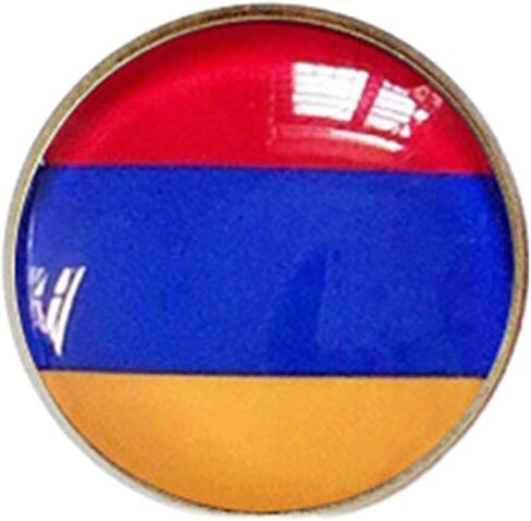 Uijokdef 1 PCS National Flag 6 Pin Round,Lapel Pins party Gifts, Patriotic Pin for Men/Women,National Flag Brooch Accessories Party Favors, Hat Suit Decorations in Kuwait