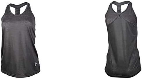 Moisture Wicking Poly-Rayon Racer Back Yoga Tank Top, Black, Small in Saudi Arabia