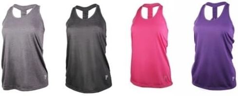 Moisture Wicking Poly-Rayon Racer Back Yoga Tank Top, Black, Small in Saudi Arabia
