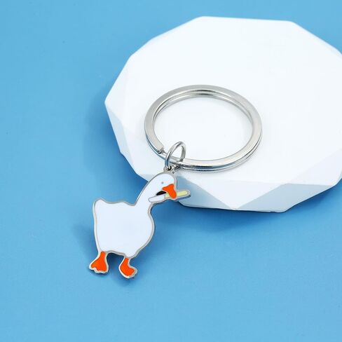 Cute Keychain Black Cat Funny Duck Goose Keychain Cute Gifts for Women Men Cool Stuff Funny Halloween Basket Gifts in Saudi Arabia