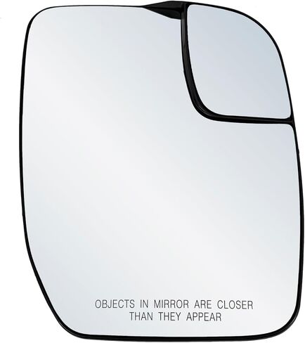 Passenger Side Mirror Glass Assembly Non-Heated With Plastic Backing Plate Compatible with 2010-2014 Ford E-150 E-250 E-350 Super Duty (Blind Spot Lens) in Saudi Arabia