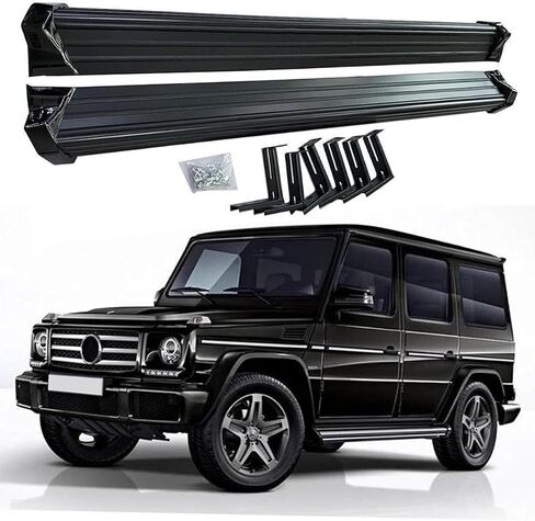 2pcs جميع النوبات السوداء لـ Mercedes W463 G Running Boards Side Steps Pedal 2001-2018 in Saudi Arabia