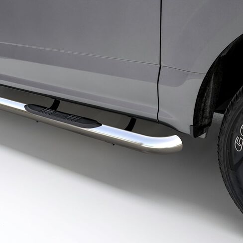ARIES 203008-2 3-Inch Round Polished Stainless Steel Nerf Bars, No-Drill, Fits Select Ford F-150 in Saudi Arabia