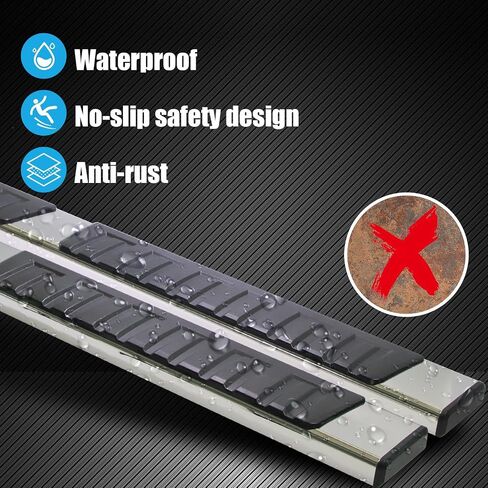 6 "لوحات تشغيل متوافقة مع 2009-2018 RAM 1500 Quad Cab 2019-2023 RAM 1500 Classic 4 Silver Silver Stainless Steel Severy Steps Nerf Bars Rails in Saudi Arabia
