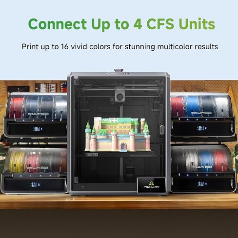Creality CFS, Creality Filament System Multicolor 3D Printer Filament Auto Filament Identification, Auto Filament Switch & Relay, Filament Run-Out Detection Sensors Compatible with K2 Plus 3D Printer in Kuwait