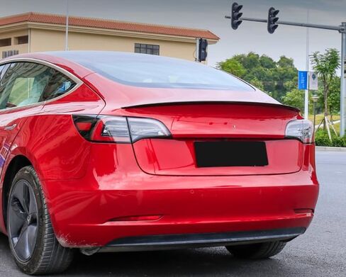 Carbon Fiber Rear Spoiler With Tape For 2016 2017 2018 2019 2020 2021 2022 2023 Tesla Model 3 OEM ABS Rear Trunk Lip Wing Factory Accessories in Saudi Arabia