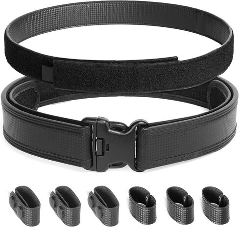 Vismix Starchove Duty Belt Belt Police 2 "خطاف البطانة أحزمة العمل الجلدية ، إنفاذ القانون مع 1.5" حزام داخلي in Kuwait