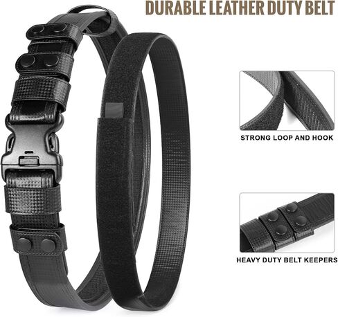 Vismix Starchove Duty Belt Belt Police 2 "خطاف البطانة أحزمة العمل الجلدية ، إنفاذ القانون مع 1.5" حزام داخلي in Kuwait