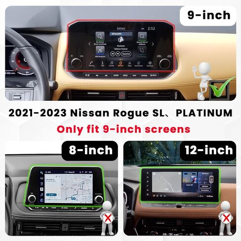 Center Console Organizer Compatible with 2021-2024 Rogue S/SV Dashboard Tray Interior Insert Accessories Behind Screen Black (ONLY Fit 8 Inch) in Kuwait