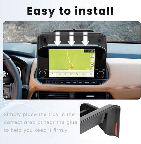 Center Console Organizer Compatible with 2021-2024 Rogue S/SV Dashboard Tray Interior Insert Accessories Behind Screen Black (ONLY Fit 8 Inch) in Kuwait