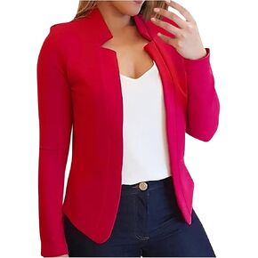 Womens Blazer Casual Open Front Office Work Business Lightweight Long Sleeve Suit Cardigan Blazer in Kuwait