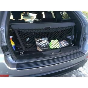 Trunk Organizer Cargo Net for Jeep Cherokee 2014-2018 – Envelope Style Cargo Net for SUV Truck - Premium Mesh Car Trunk Organizer Vehicle Carrier Storage-Compatible with Jeep Cherokee in Saudi Arabia