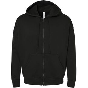 للجنسين الإسفنج Fleece DTM شيرت مقنعين كامل بزييب - البحرية - م in Kuwait