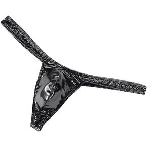 رجال من جلد الزائرين G-string Thongs براءة اختراع ملابس داخلية جلدية داخلية بوريس سراويل طيبة على شكل T in Kuwait