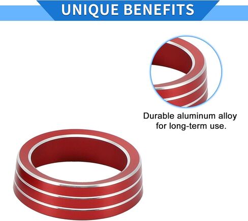 5 PCS AC AC Air Complementer Engine START SPEAKER CONTROW SWIVE COVER RING متوافق مع هوندا سيفيك 2016-2021 ، سبيكة الألومنيوم القوية الأحمر in Kuwait