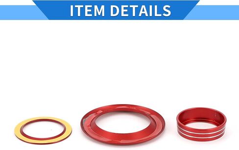 5 PCS AC AC Air Complementer Engine START SPEAKER CONTROW SWIVE COVER RING متوافق مع هوندا سيفيك 2016-2021 ، سبيكة الألومنيوم القوية الأحمر in Kuwait