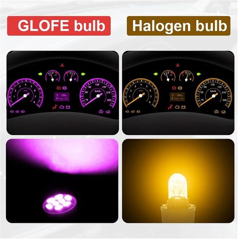 10pcs T10 194 168 LED DASH LIGHT LIGHT LIVER مع مقبس قفل تويست ، اللوحة المشرقة مقياس الكتلة المصابيح البديلة للسيارة لخريطة قبة أضواء لوحة القيادة (الوردي) in Kuwait