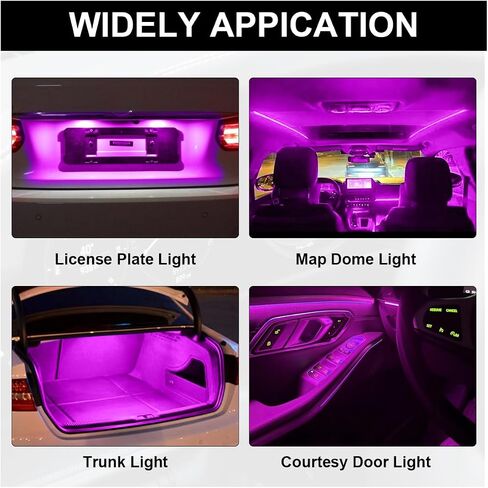 10pcs T10 194 168 LED DASH LIGHT LIGHT LIVER مع مقبس قفل تويست ، اللوحة المشرقة مقياس الكتلة المصابيح البديلة للسيارة لخريطة قبة أضواء لوحة القيادة (الوردي) in Kuwait