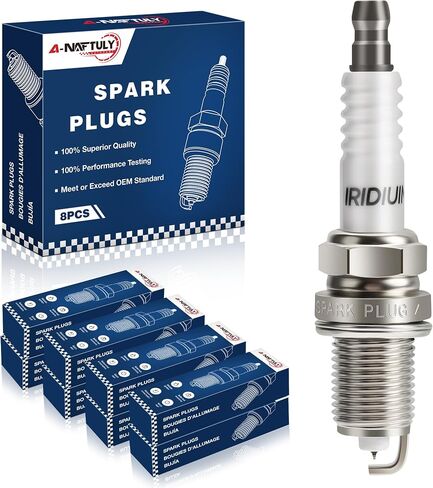Plugs Iridium Spark Plugs 8 Pack 7100 ZFR6FGP متوافق مع 00-07 Dodge RAM 1500 4.7 Durango Dakota Jeep Grand Cherokee Commander 2000 2001 2002 2003 2005 2005 2007 in Kuwait