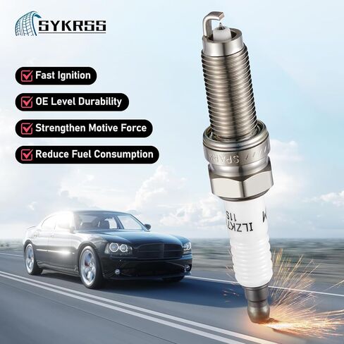 3461 Plugs Iridium Sparks 4 Pack متوافقة مع Hyundai Elantra Tucson ، متوافق مع Acura Ilx TSX ، Civic CR-V Accord ، Forte Soul ، Cooper Countryman 1.6L 1.8L 2.0L 2.4L L4 SLIP in Kuwait