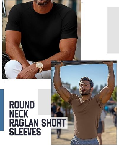 Huukeay 3 Pack Men's Big & Tall Short Sleeve Stirts ، Cotton Plus Size Crew Neck Tees Basic Moisture Wicking Summer Stild Tops in Saudi Arabia