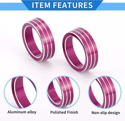 5 PCS AC AC Air Complementer Engine START SPEAKER CONTROW SWIVE COVER RING متوافق مع هوندا سيفيك 2016-2021 ، سبيكة الألومنيوم القوية الأحمر in Kuwait