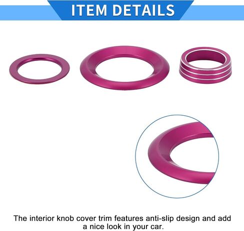 5 PCS AC AC Air Complementer Engine START SPEAKER CONTROW SWIVE COVER RING متوافق مع هوندا سيفيك 2016-2021 ، سبيكة الألومنيوم القوية الأحمر in Kuwait