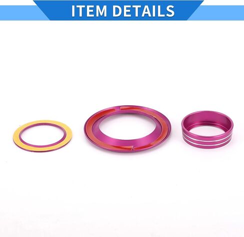 5 PCS AC AC Air Complementer Engine START SPEAKER CONTROW SWIVE COVER RING متوافق مع هوندا سيفيك 2016-2021 ، سبيكة الألومنيوم القوية الأحمر in Kuwait