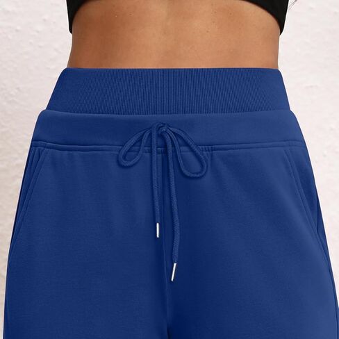 Wide Leg Sweatpants Women Drawstring Elastic Double Waisted Y2k Pants Baggy Comfy Sweat Joggers with Pockets in Saudi Arabia