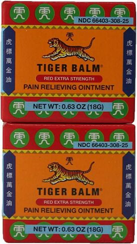 Tiger Balm Red Extra Strength Pain Relieving Ointment 18g (Pack of 2) in Kuwait