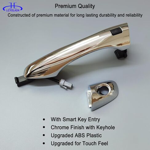 Front Right Passenger Side Exterior Door Handle w/Cover Compatible with 2016-2020 Kia Sorento,Replaces 82651C5010,Chrome,wo/Smart Key Entry in Kuwait