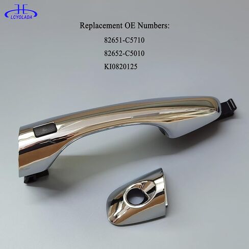Front Right Passenger Side Exterior Door Handle w/Cover Compatible with 2016-2020 Kia Sorento,Replaces 82651C5010,Chrome,wo/Smart Key Entry in Kuwait