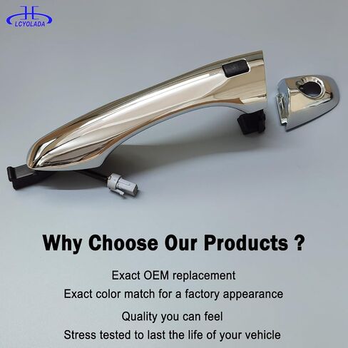 Front Right Passenger Side Exterior Door Handle w/Cover Compatible with 2016-2020 Kia Sorento,Replaces 82651C5010,Chrome,wo/Smart Key Entry in Kuwait