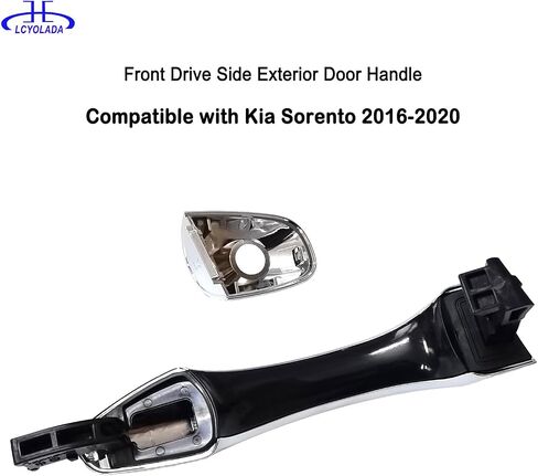 Front Right Passenger Side Exterior Door Handle w/Cover Compatible with 2016-2020 Kia Sorento,Replaces 82651C5010,Chrome,wo/Smart Key Entry in Kuwait