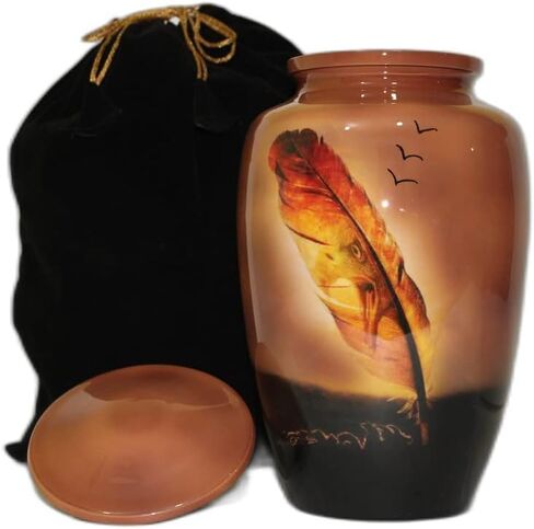 S. H. METALS Cremation Urns for Human Ashes - Decorative Urns, Urns for Human Ashes Female & Male, Urns for Ashes Adult Female, Funeral Urns (Penguins) in Saudi Arabia