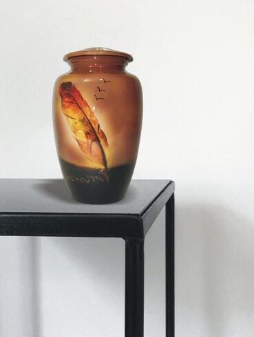 S. H. METALS Cremation Urns for Human Ashes - Decorative Urns, Urns for Human Ashes Female & Male, Urns for Ashes Adult Female, Funeral Urns (Penguins) in Saudi Arabia