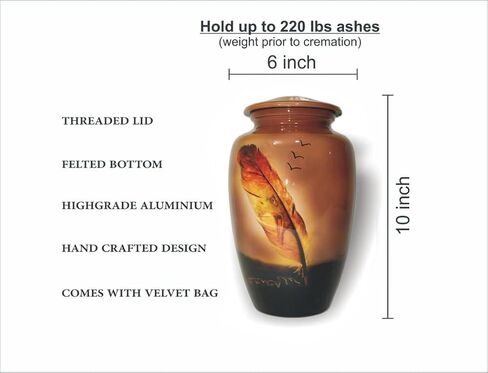 S. H. METALS Cremation Urns for Human Ashes - Decorative Urns, Urns for Human Ashes Female & Male, Urns for Ashes Adult Female, Funeral Urns (Penguins) in Saudi Arabia