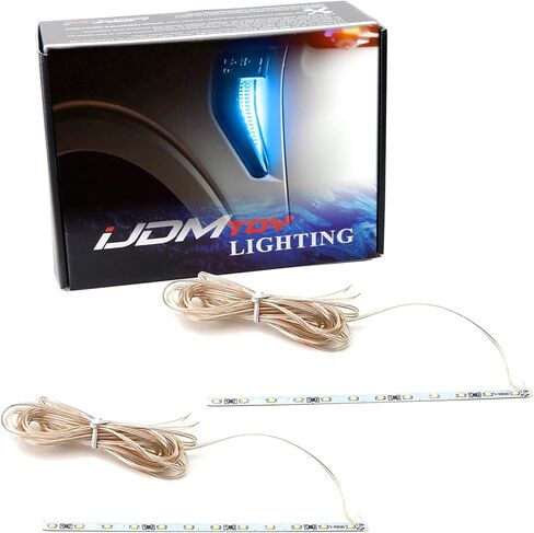 ijdmtoy Xenon أبيض LED أدى إضاءة إضاءة الخلفية المتوافقة مع 2021-Up Ford F150 Side Fender Emblem in Kuwait