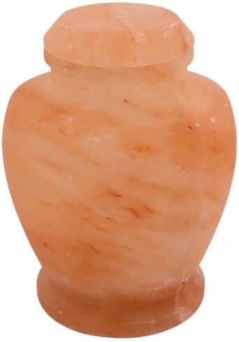 Himalayan Salt Biodegradable Cremation Urn for Ashes, Earth Friendly Urn for Ground or Sea Burial, Eco Urn for Ashes, Adult Sized Cremation Urn 9.5 Inches High in Kuwait
