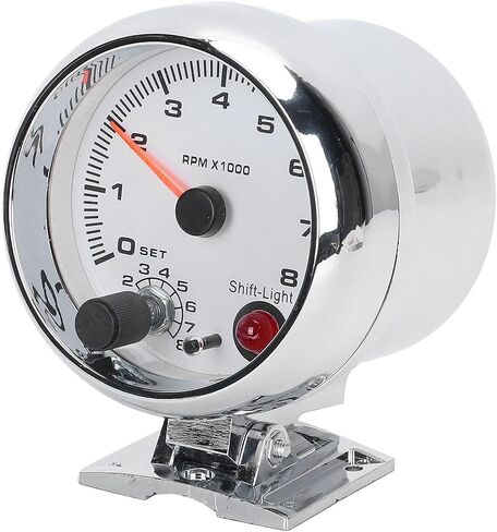 2 1/2 Inch Tachometer, Car RPM Revolution Meter, 0‑8000 RPM with 7 Color Background Lights, Easy Installation, High Sensitivity Universal Replacement for 4/6/8 Cylinder 12V in Saudi Arabia