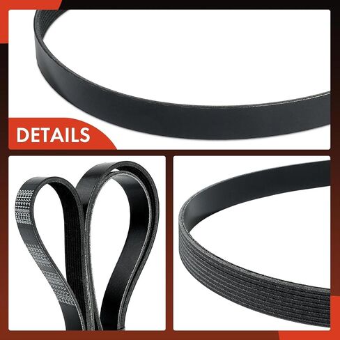A-Premium Heafty-Duty-Duty Serpentine Drive Belt متوافق مع Freightliner & International Harvester Cars-M2 106 2010-2021 ، M2 112 2013-2021 ، 4400 2004-2007 ، 8500/4400LP 2005-2007 ، 8600 SBA 2005 ، RXT in Saudi Arabia