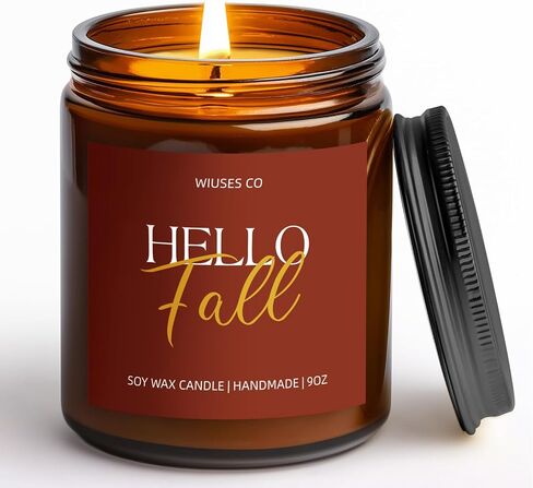 Jasmine Oud Sandalwood Candle for Home Scented| Organic Soy Non Toxic Candles| Long Clean Burning Aromatheraphy Jar Candel| Women,Men Gift for Autumn,Winter, Halloween,Thanksgiving,Relaxing|9oz in Saudi Arabia