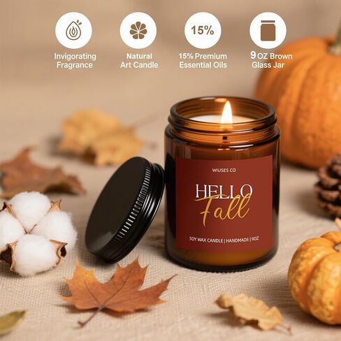 Jasmine Oud Sandalwood Candle for Home Scented| Organic Soy Non Toxic Candles| Long Clean Burning Aromatheraphy Jar Candel| Women,Men Gift for Autumn,Winter, Halloween,Thanksgiving,Relaxing|9oz in Saudi Arabia