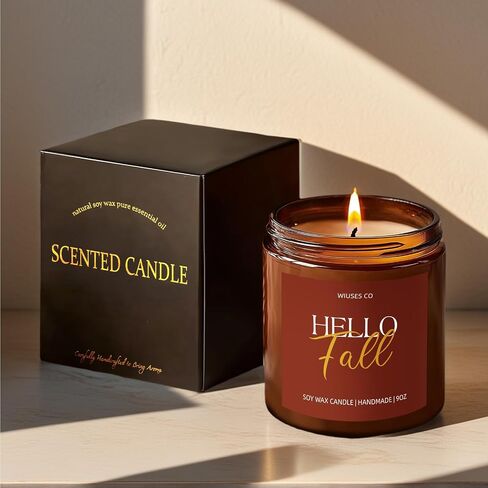 Jasmine Oud Sandalwood Candle for Home Scented| Organic Soy Non Toxic Candles| Long Clean Burning Aromatheraphy Jar Candel| Women,Men Gift for Autumn,Winter, Halloween,Thanksgiving,Relaxing|9oz in Saudi Arabia