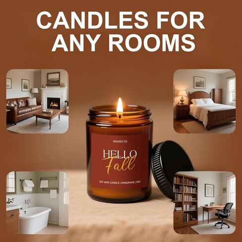 Jasmine Oud Sandalwood Candle for Home Scented| Organic Soy Non Toxic Candles| Long Clean Burning Aromatheraphy Jar Candel| Women,Men Gift for Autumn,Winter, Halloween,Thanksgiving,Relaxing|9oz in Saudi Arabia