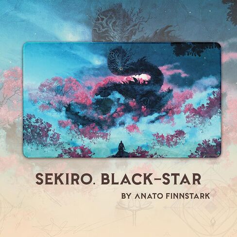 Sekiro vs. The Black Star (مخيط) - مفرش لعب MTG من Anato Finnstark، Sekiro - متوافق مع مفرش اللعب Magic The Gathering - Play MTG، YuGiOh، TCG - تصميمات وإكسسوارات لبساط اللعب الفني in Saudi Arabia