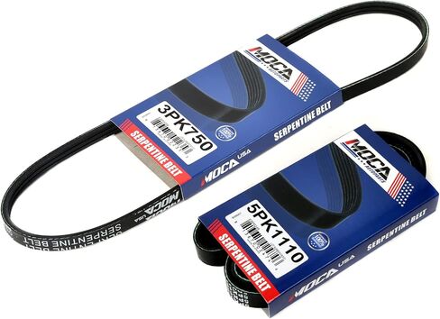 MOCA 5PK1110 & 3PK750 EPDM Serpentine Belt fits For Toyota 1992-2001 Camry 2.2L, 1999-2001 Solara 2.2L, 1993-1999 Celica 2.2L 2164CC l4 GAS DOHC Naturally Aspirated in Saudi Arabia