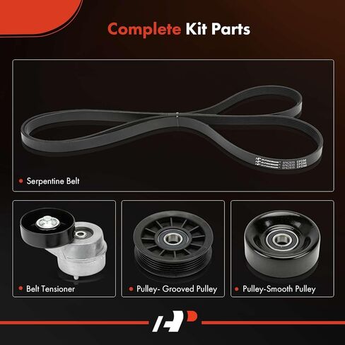 A-Premium Engine Serpentine Belt Drive Kit متوافق مع Ford F-150 F150 2007 2008 ، 4.2L in Saudi Arabia