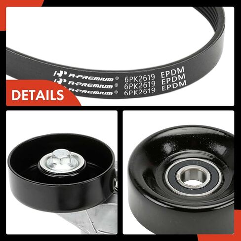 A-Premium Engine Serpentine Belt Drive Kit متوافق مع Ford F-150 F150 2007 2008 ، 4.2L in Saudi Arabia